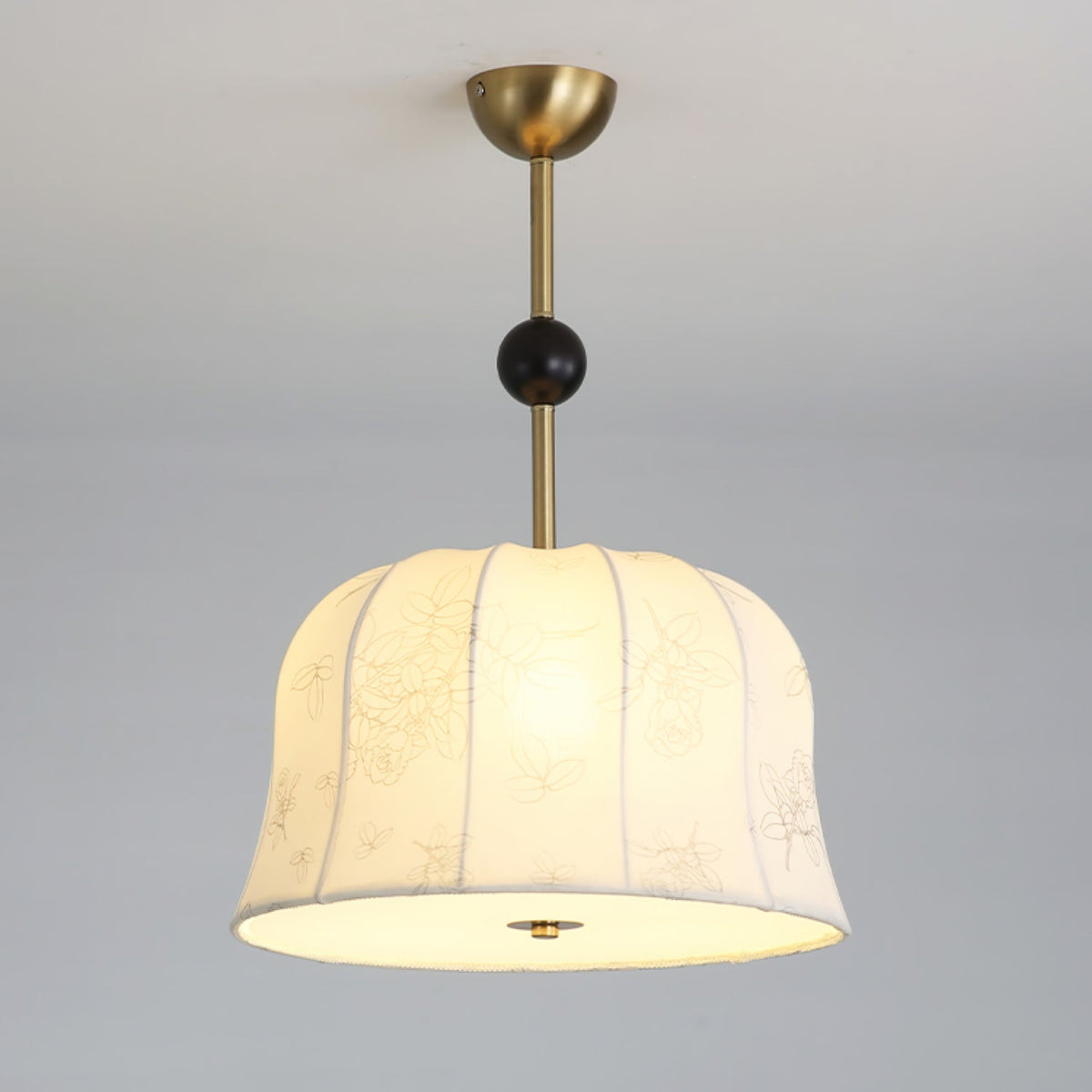 Suspension Daphné en bois et tissu – vue 11