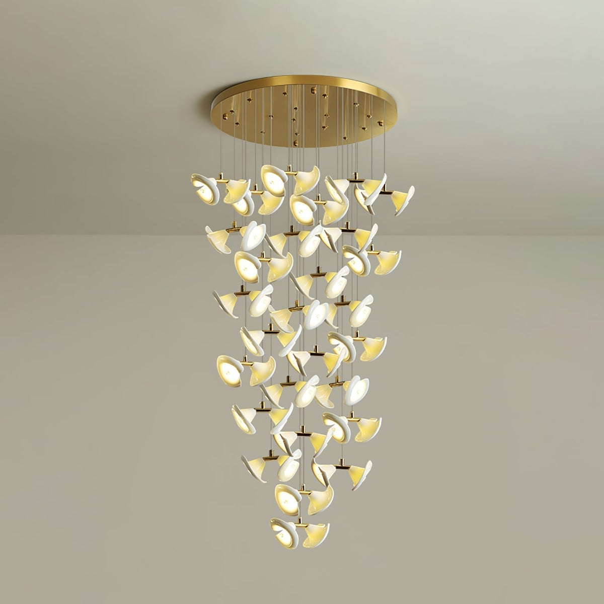 Lustre Cortège en céramique et fer – vue 38