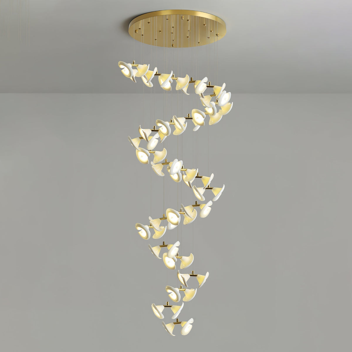 Lustre Cortège en céramique et fer – vue 48