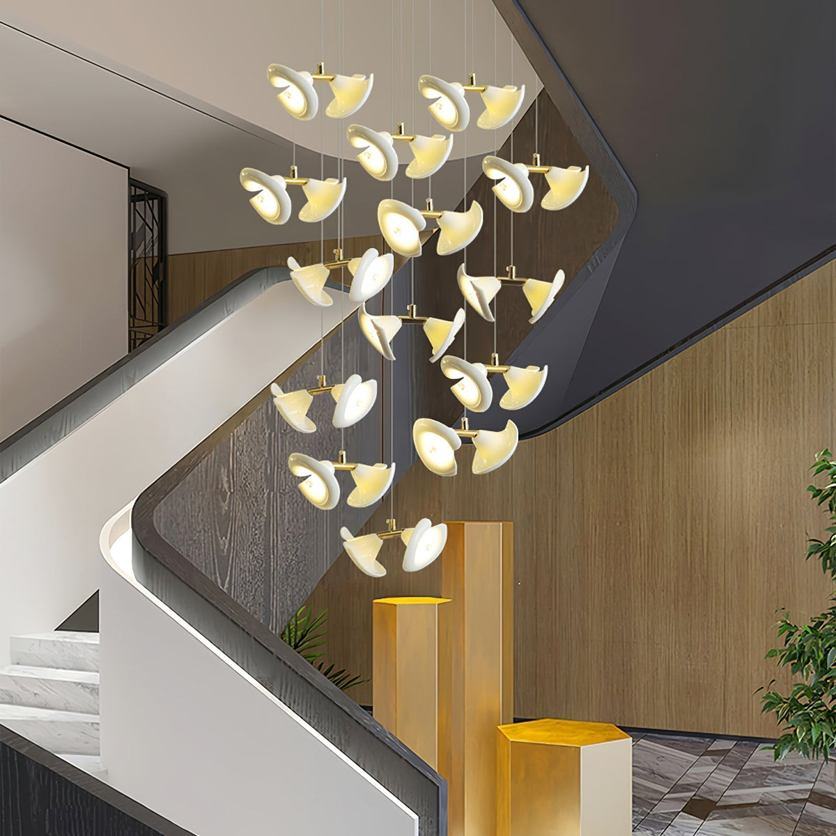 Lustre Cortège en céramique et fer – vue 46