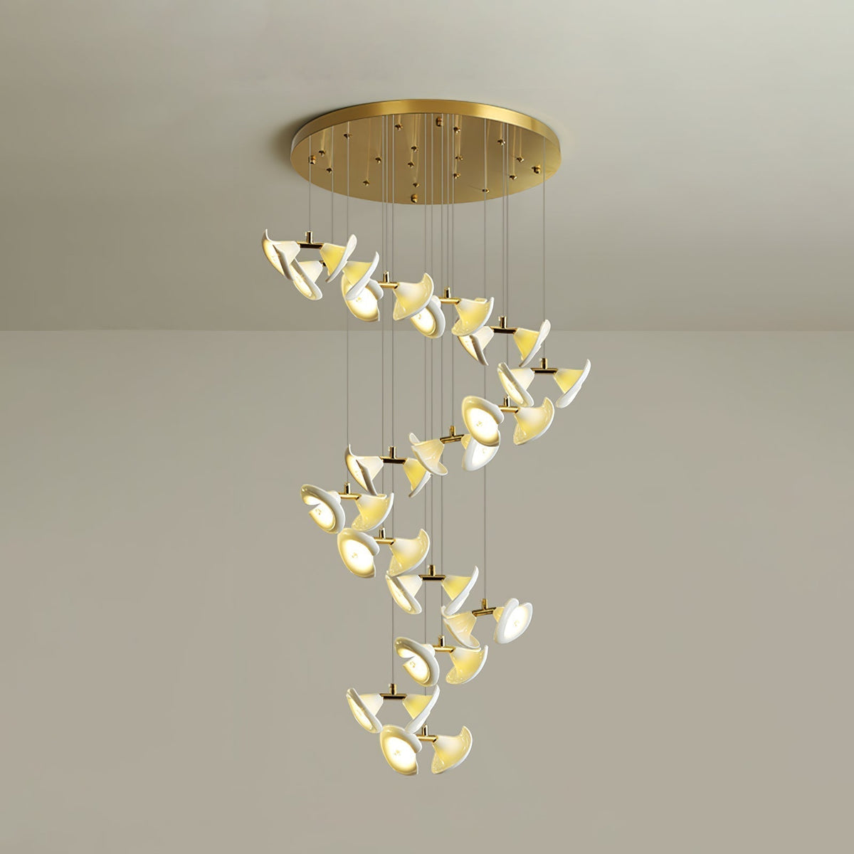 Lustre Cortège en céramique et fer – vue 49