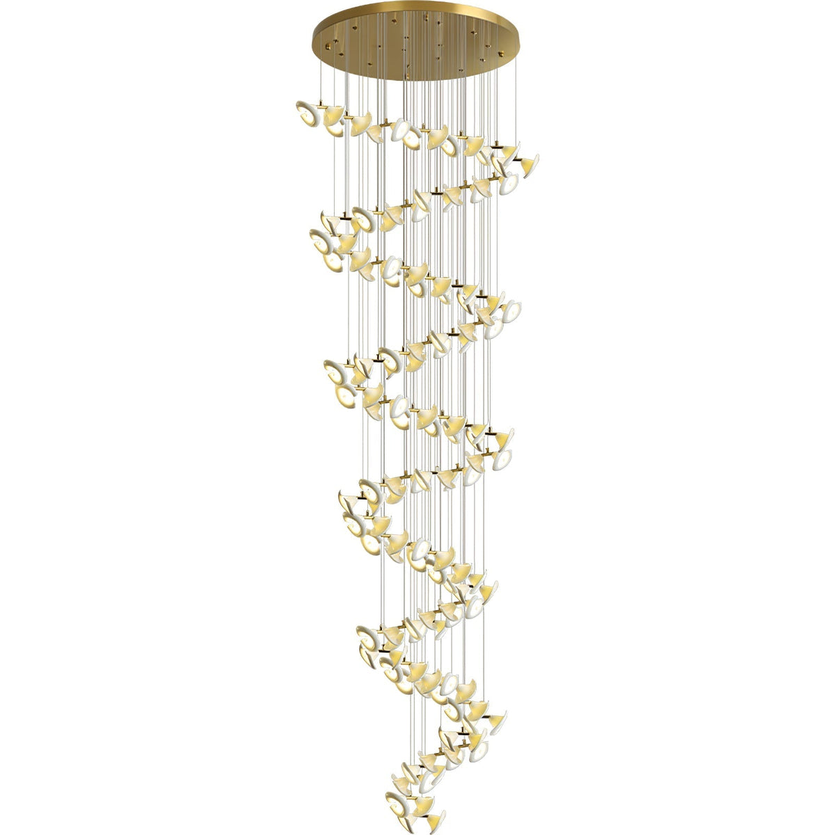 Lustre Cortège en céramique et fer – vue 17