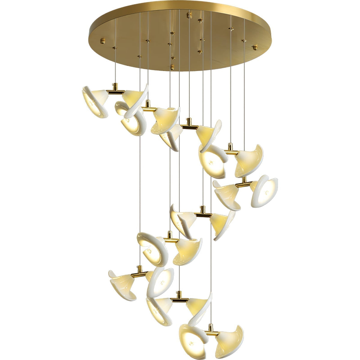 Lustre Cortège en céramique et fer – vue 22
