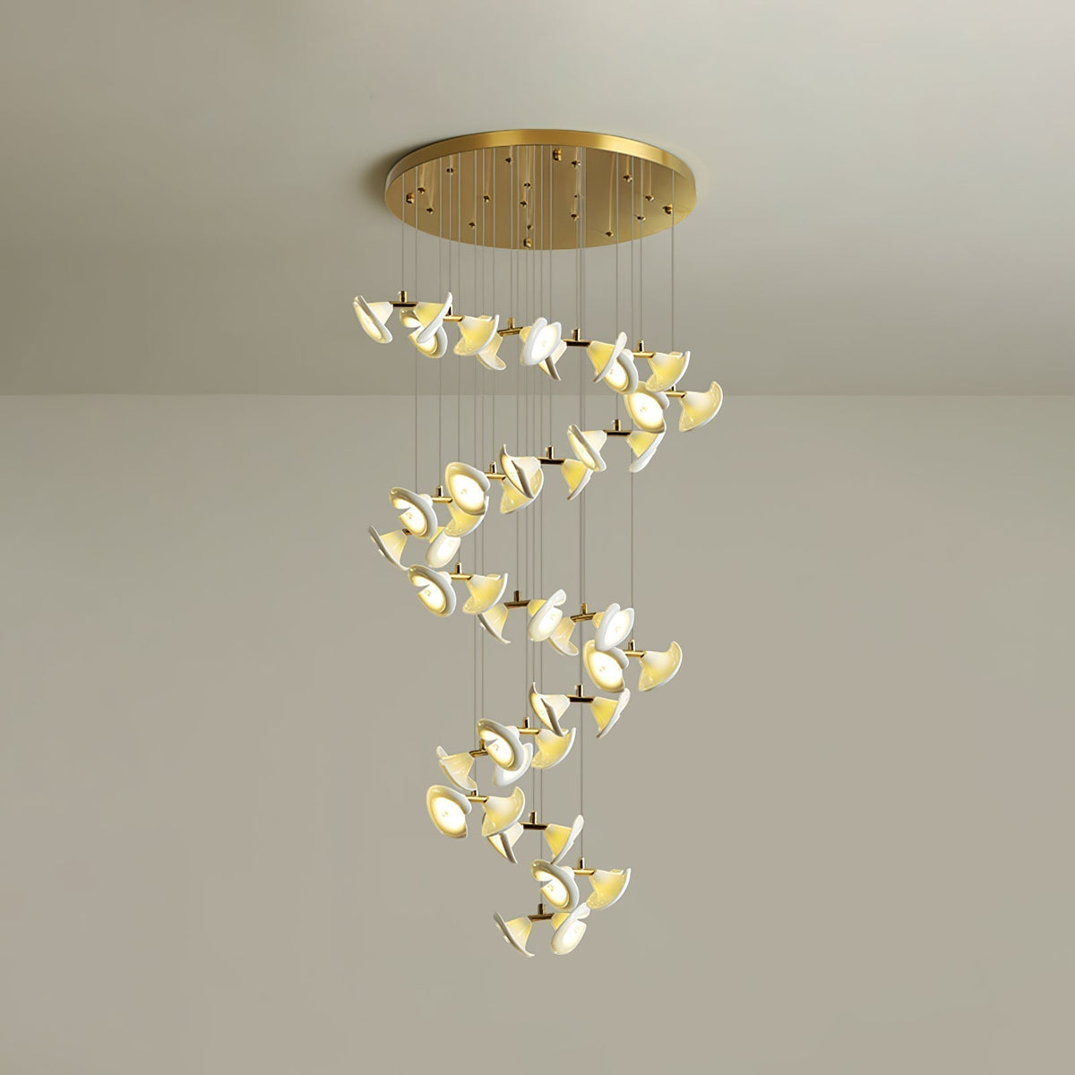 Lustre Cortège en céramique et fer – vue 23