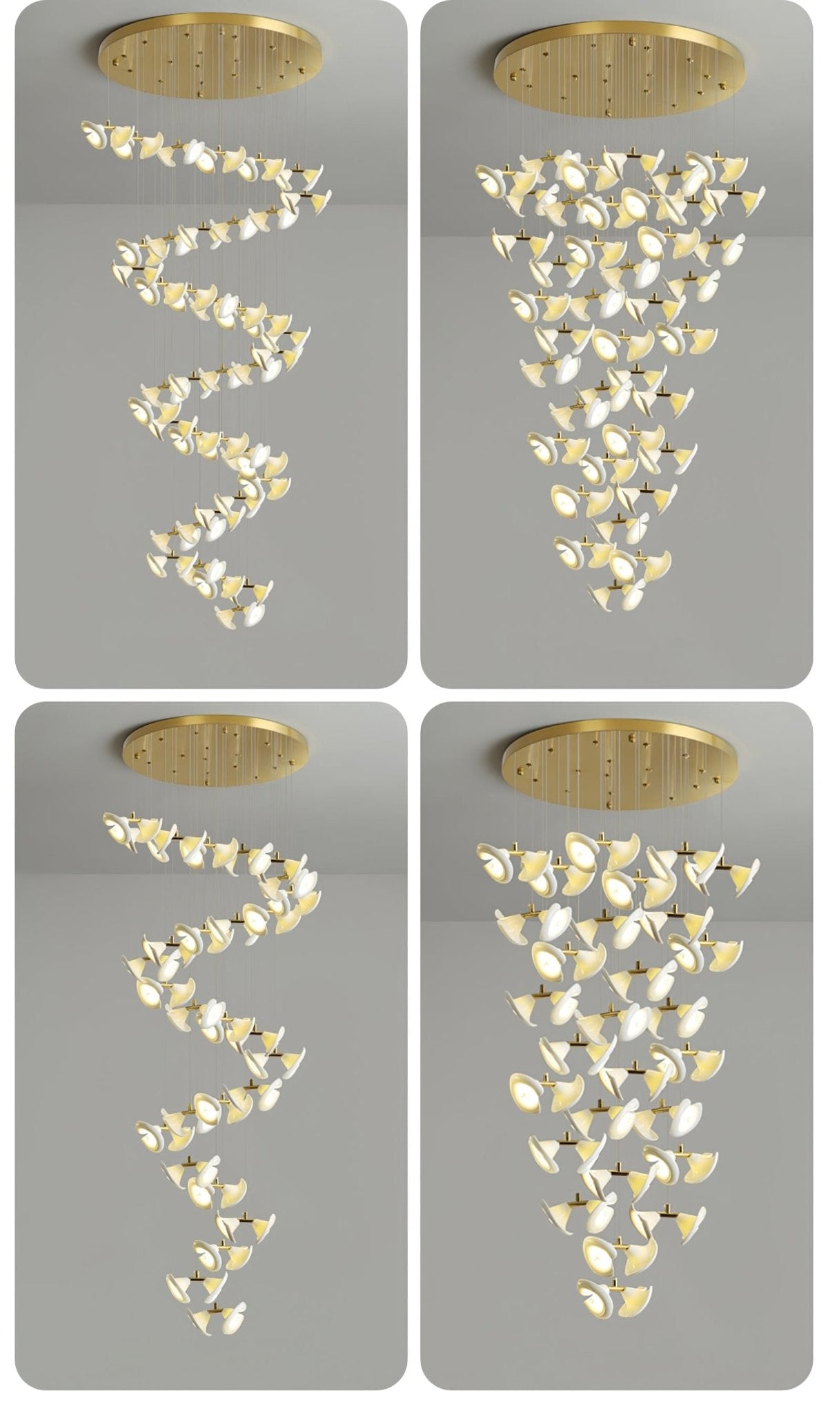 Lustre Cortège en céramique et fer – vue 26