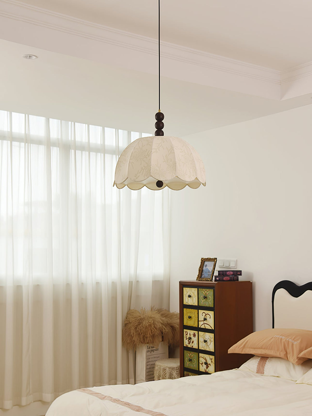 Suspension Cinabre en bois et tissu – vue 13
