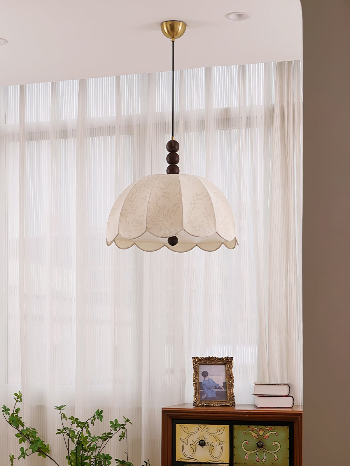 Suspension Cinabre en bois et tissu – vue 16