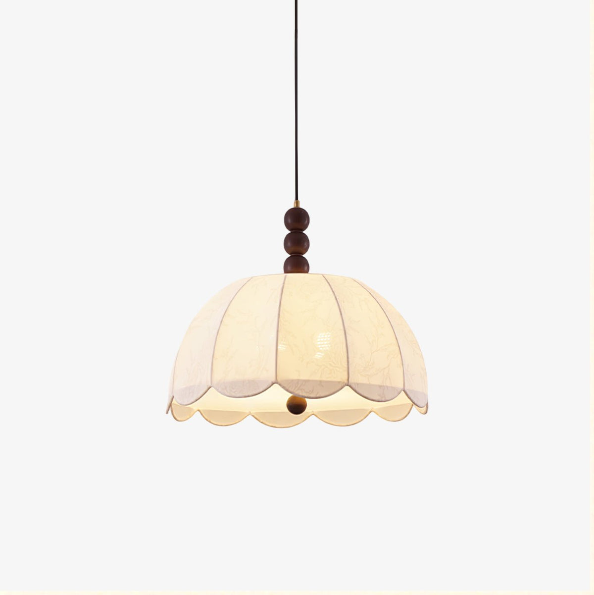 Suspension Cinabre en bois et tissu – vue 3