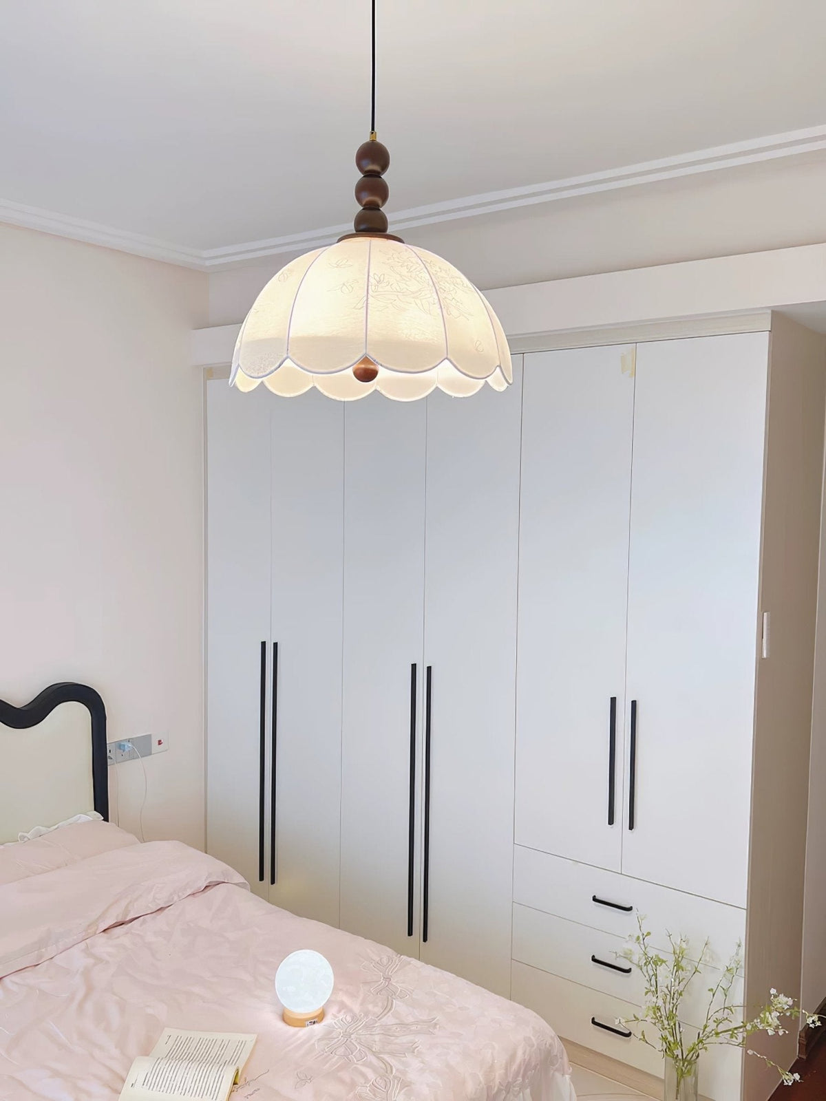 Suspension Cinabre en bois et tissu – vue 10