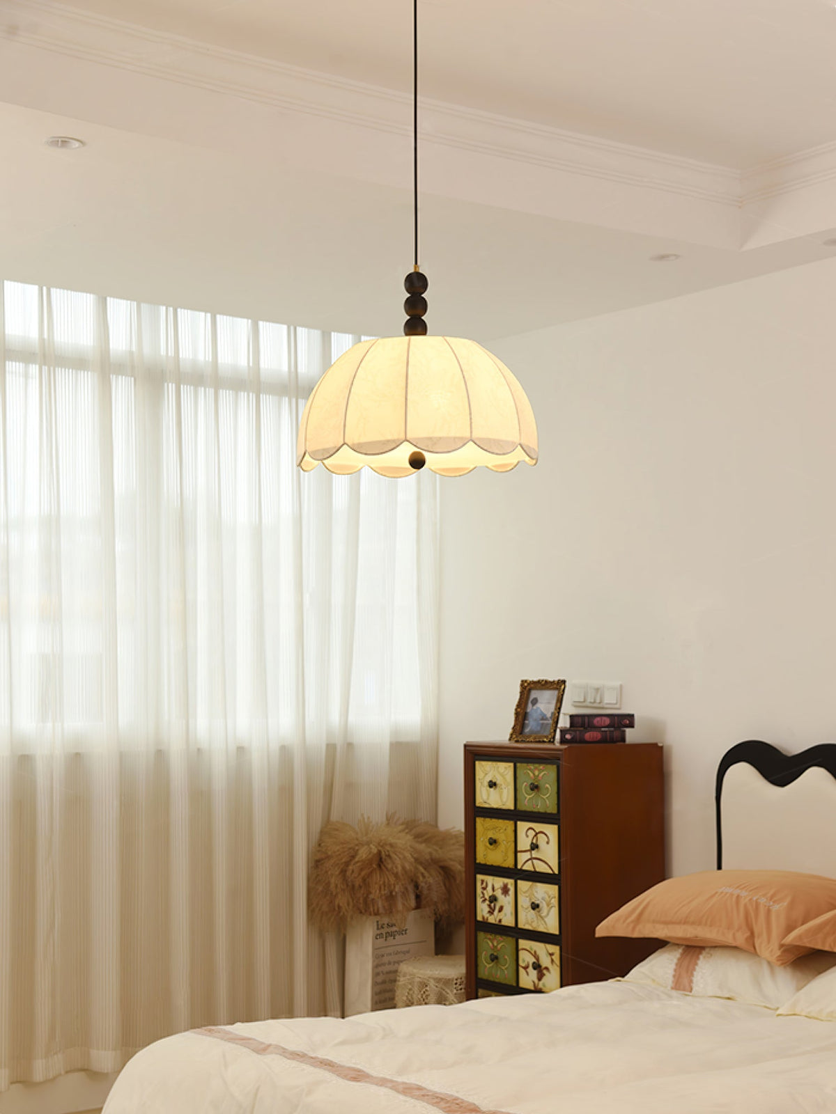 Suspension Cinabre en bois et tissu – vue 12