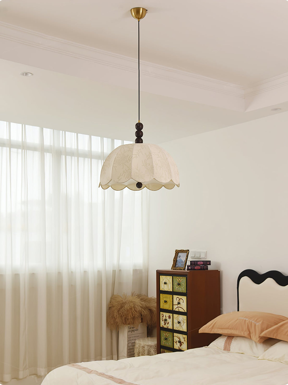 Suspension Cinabre en bois et tissu – vue 14