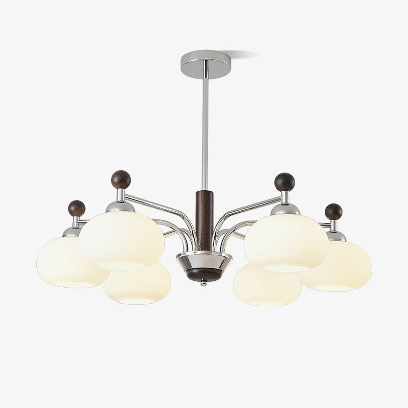 Lustre Sonate en verre et chêne – vue 9