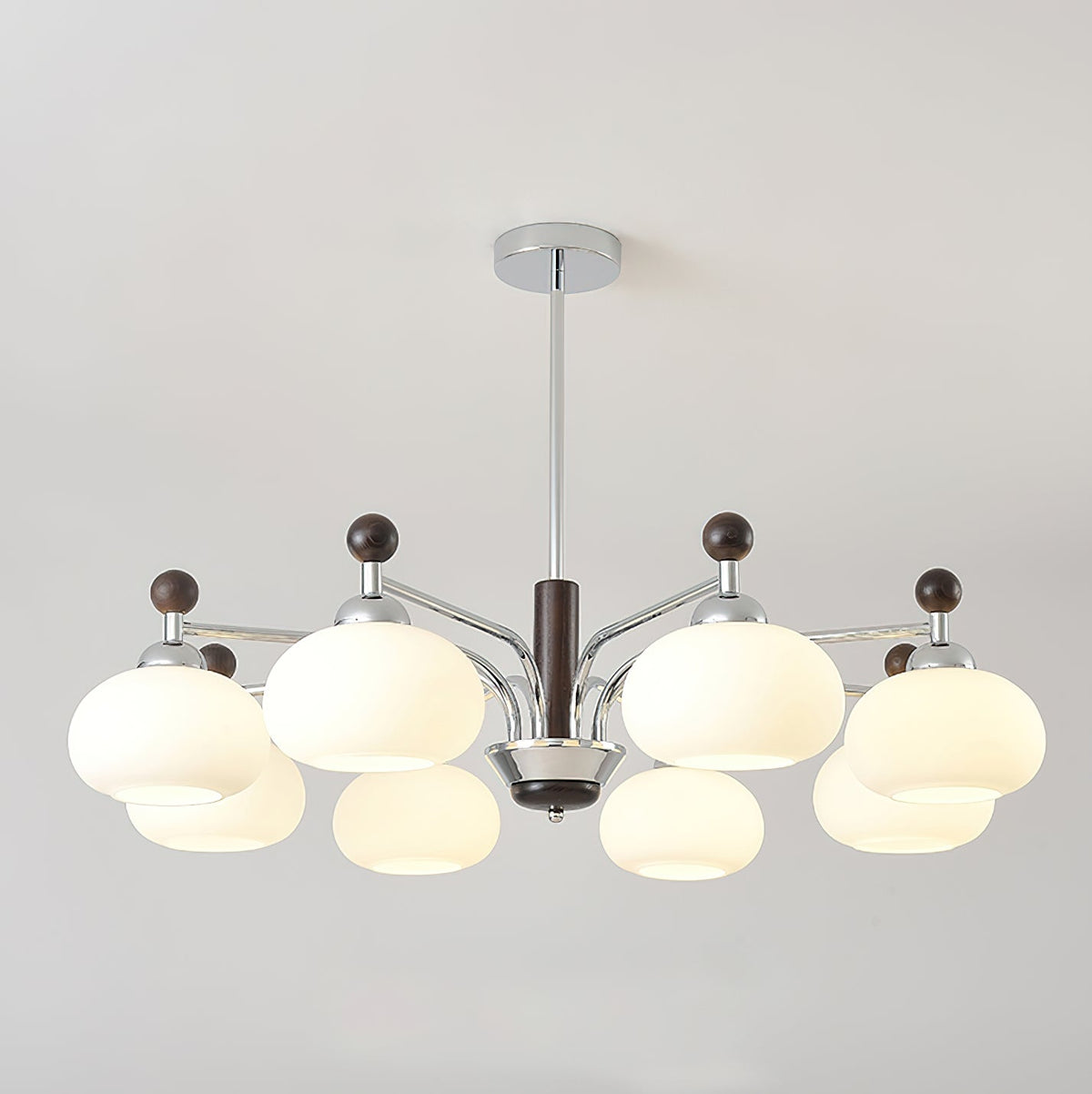 Lustre Sonate en verre et chêne – vue 8