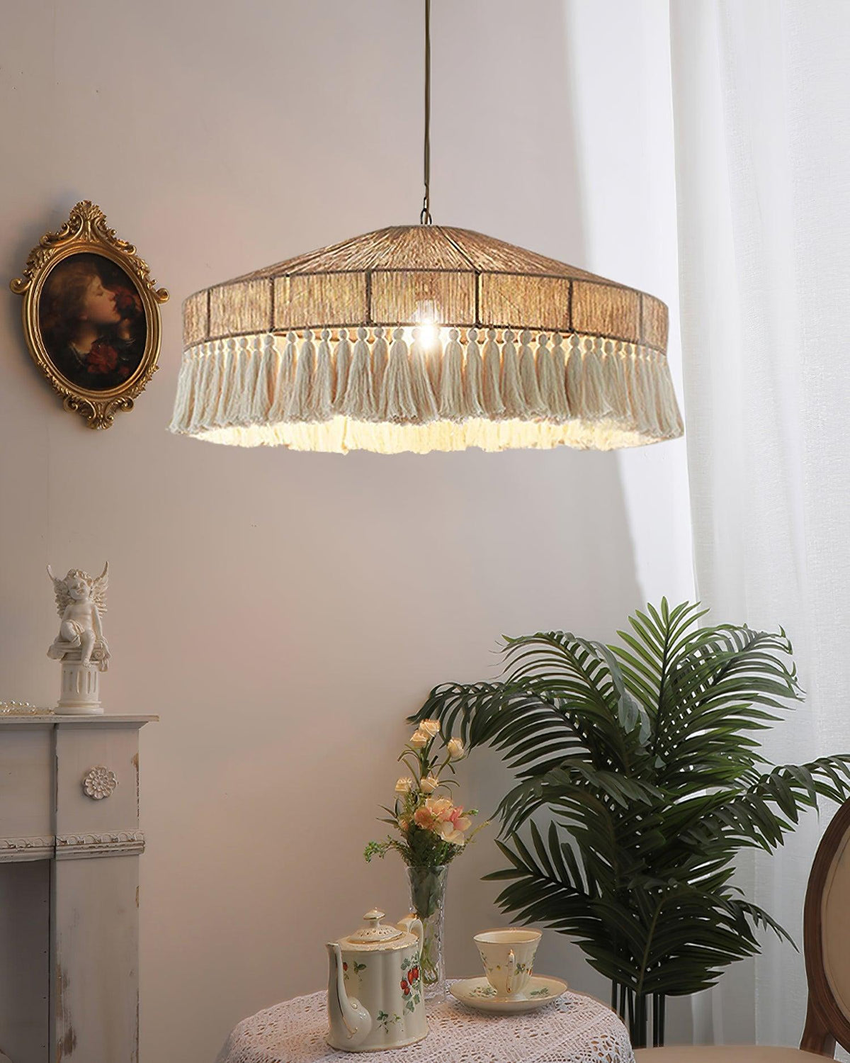 Suspension Stella en jute et métal – vue 8