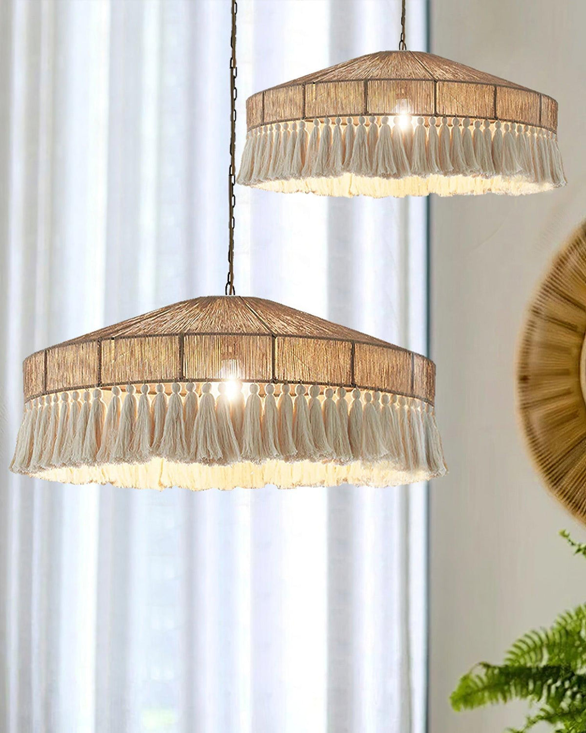 Suspension Stella en jute et métal – vue 11