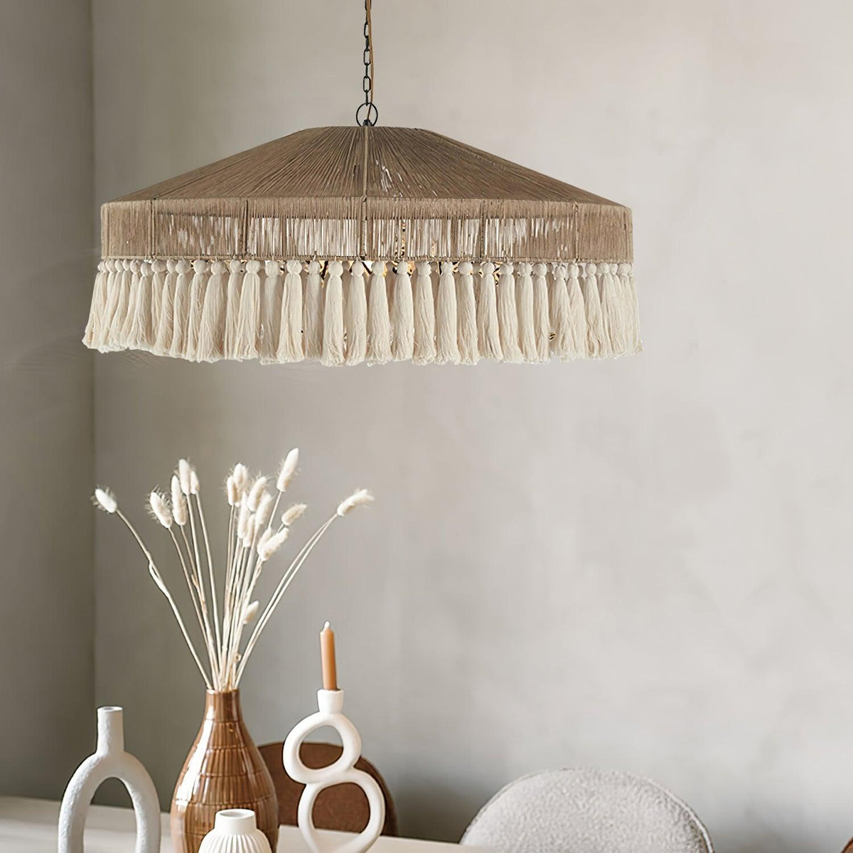Suspension Stella en jute et métal – vue 16