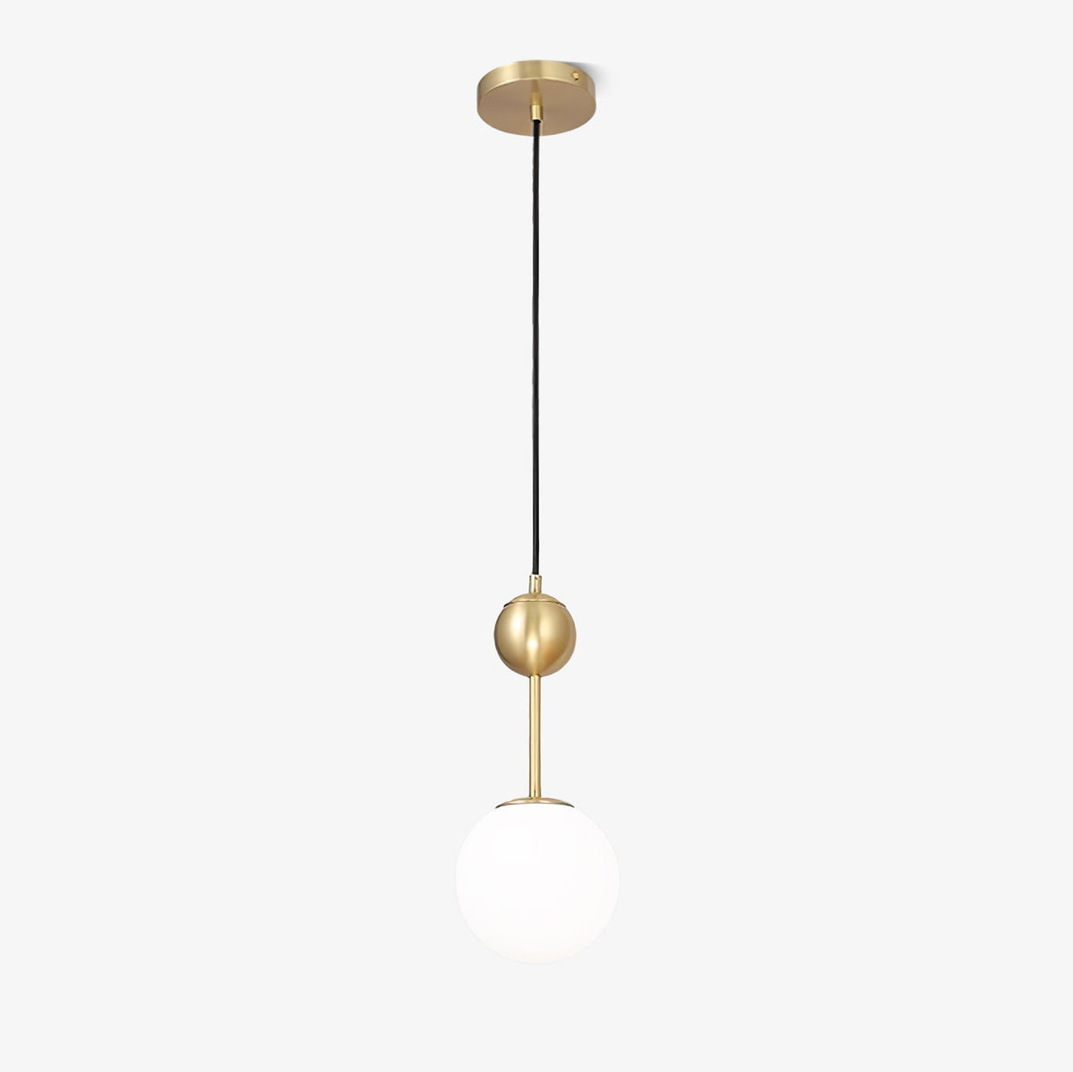Suspension Arlésienne en verre et laiton – vue 2
