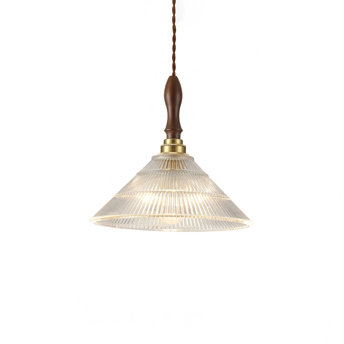 Suspension Portofino en verre et bois – vue 9