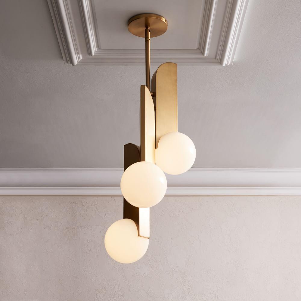 Suspension Feuillage en verre et métal – vue 15