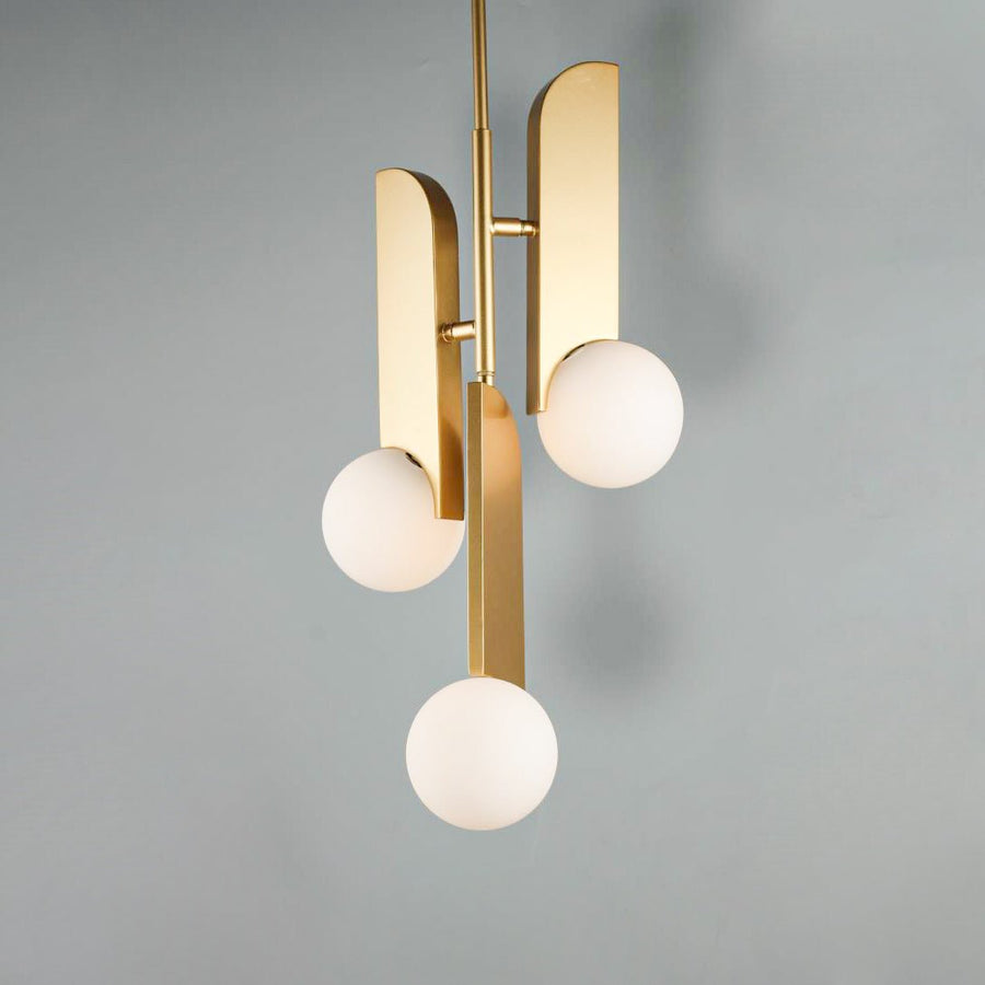 Suspension Feuillage en verre et métal – vue 4