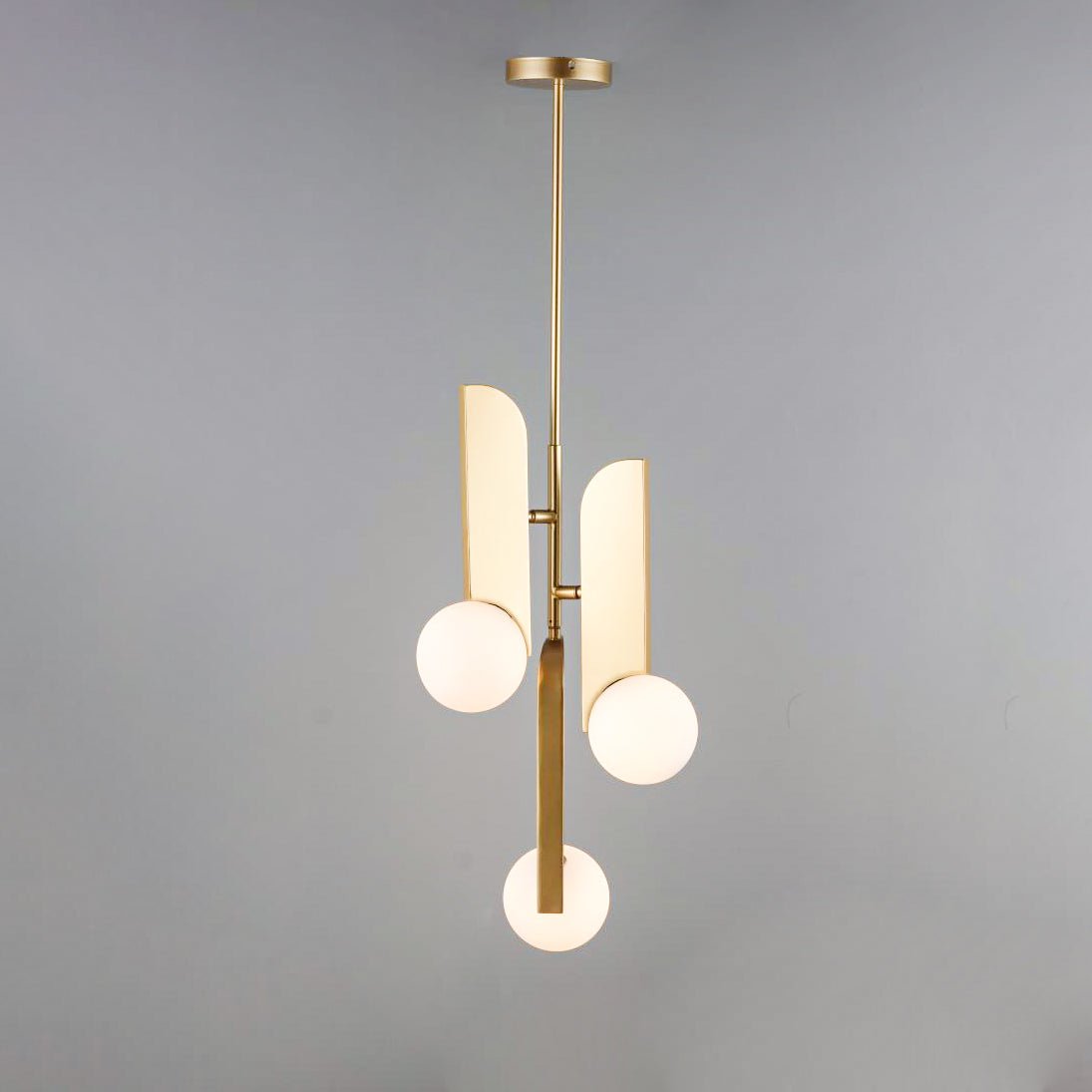 Suspension Feuillage en verre et métal – vue 22