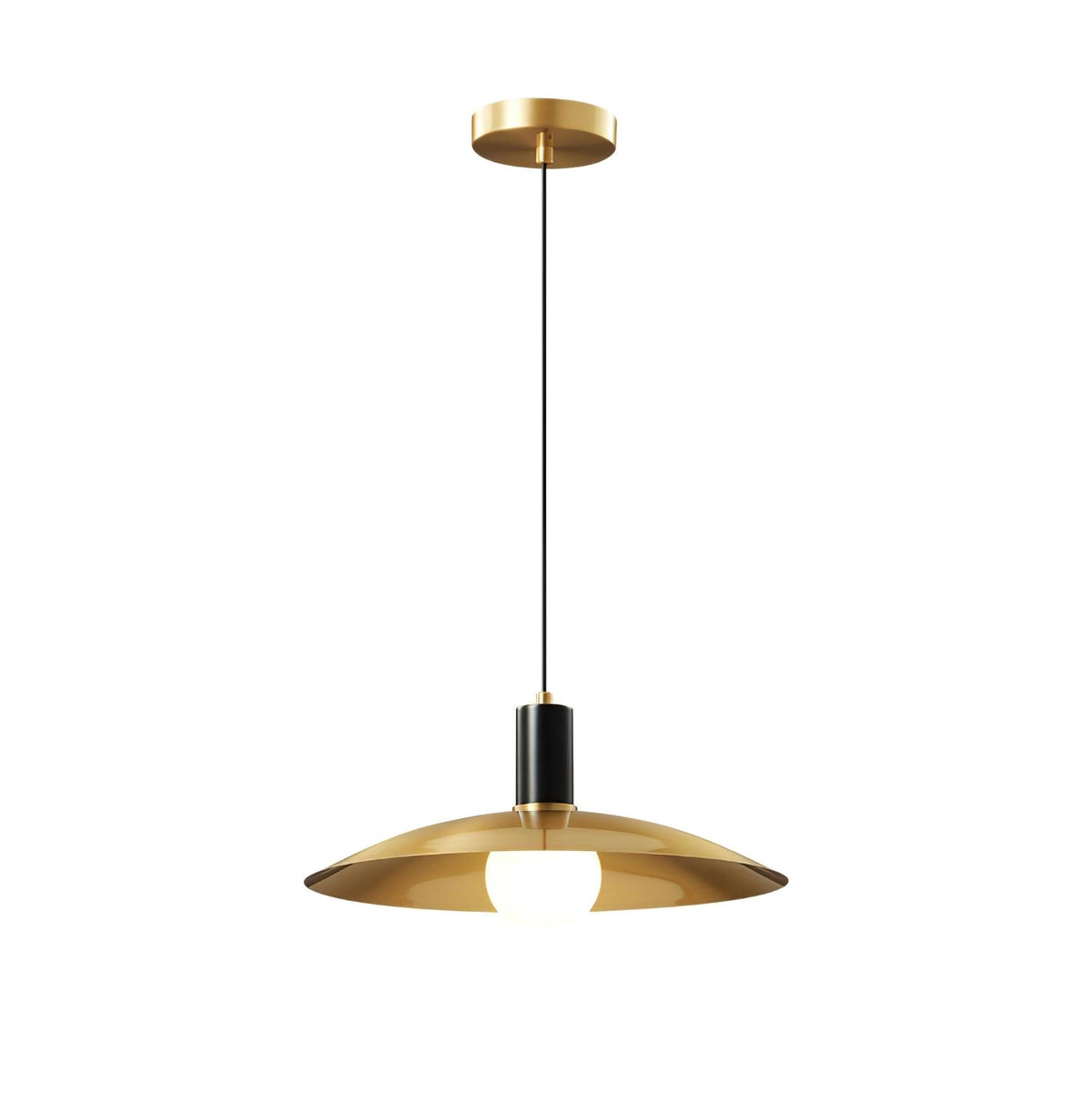 Suspension Baladin en verre et laiton – vue 2