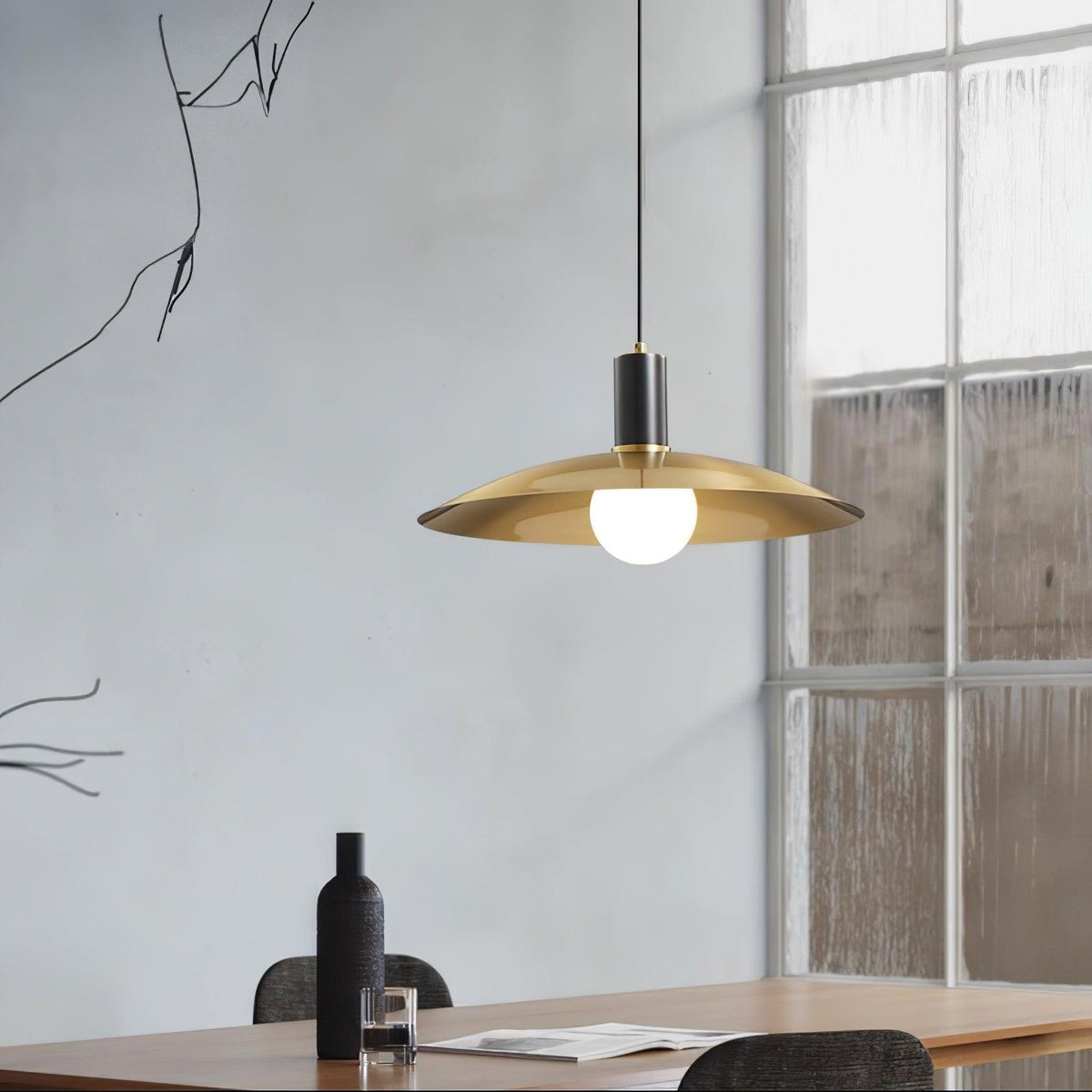 Suspension Baladin en verre et laiton – vue 14
