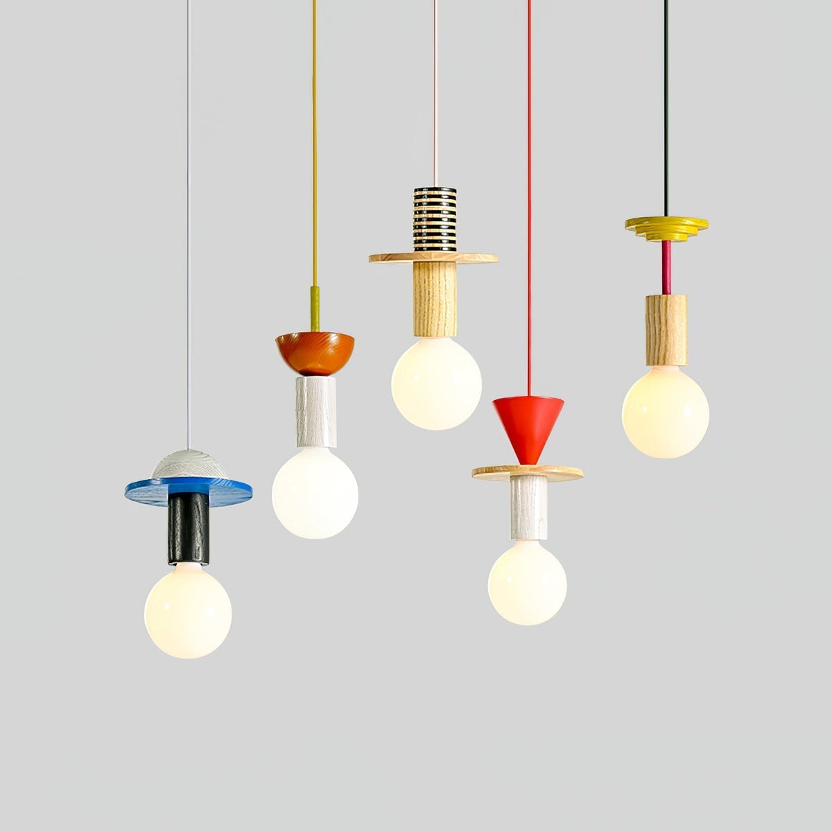 Suspension Kaléidoscope en bois et verre – vue 64