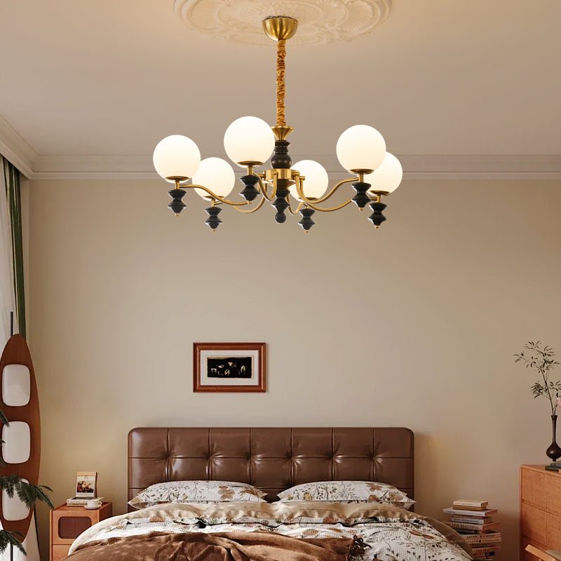 Lustre Noémie en bois et verre – vue 26
