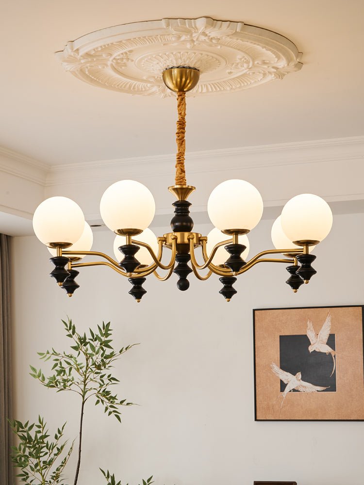 Lustre Noémie en bois et verre – vue 27