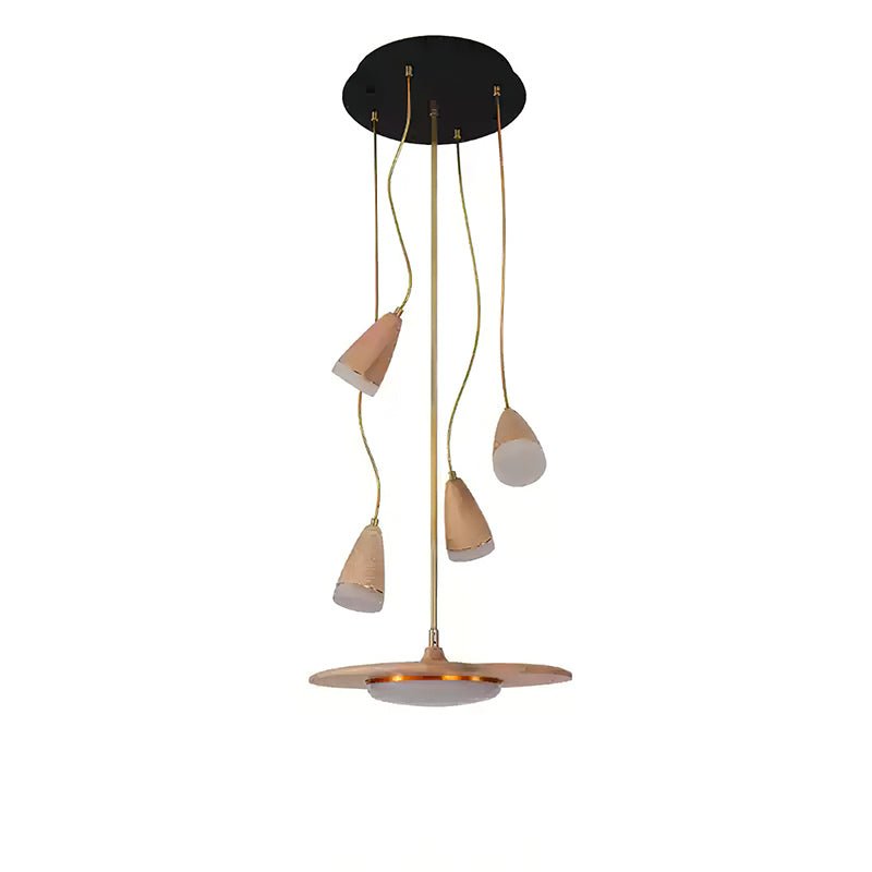 Lustre Dauphine en bois et métal – vue 6