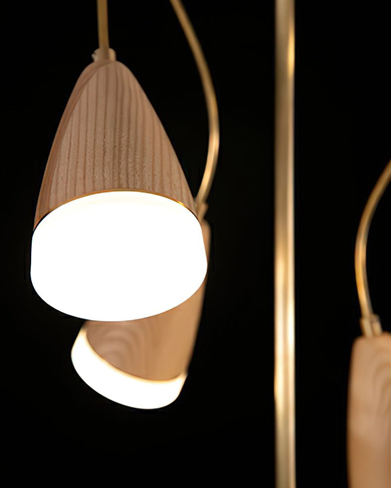 Lustre Dauphine en bois et métal – vue 10
