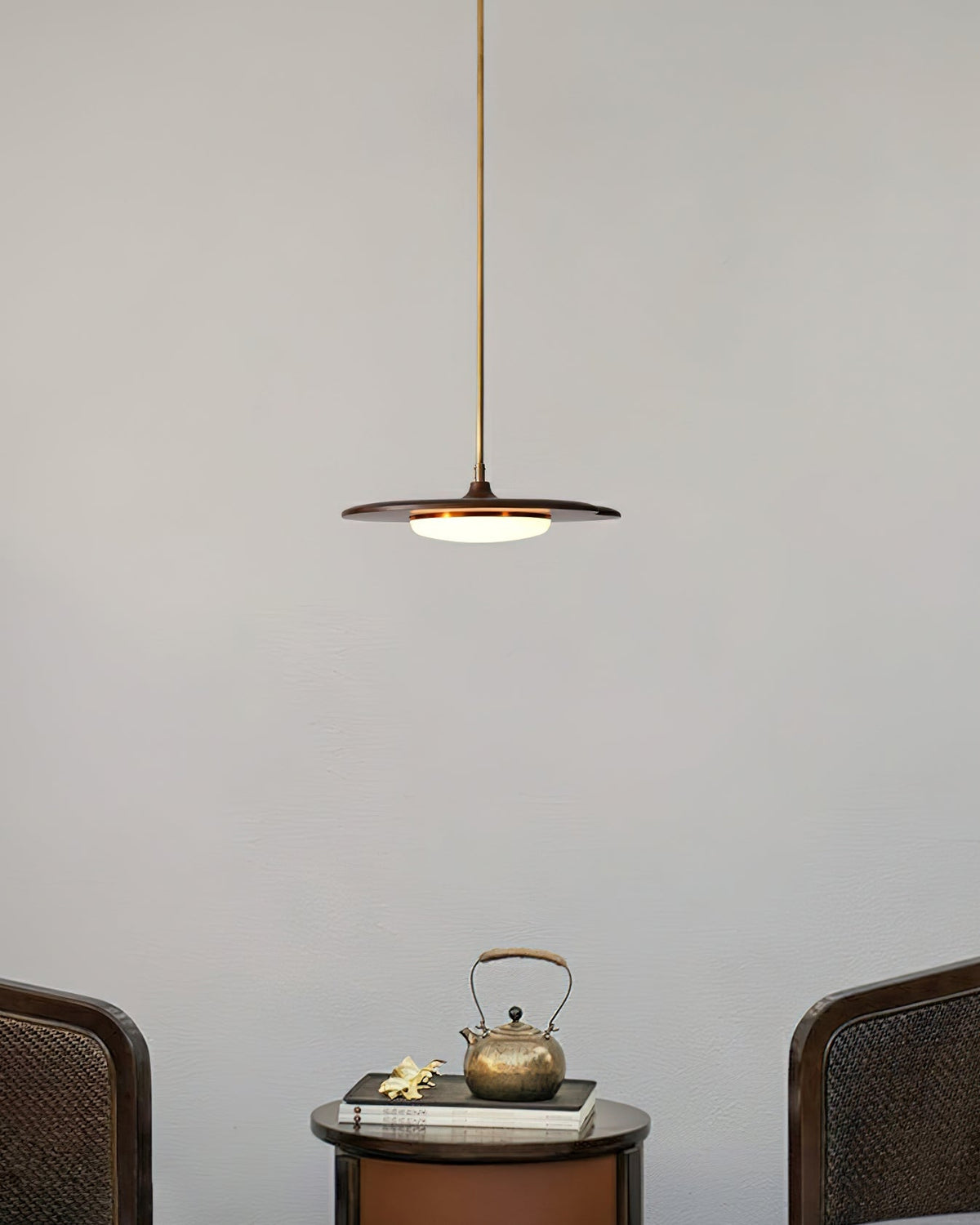 Lustre Dauphine en bois et métal – vue 18