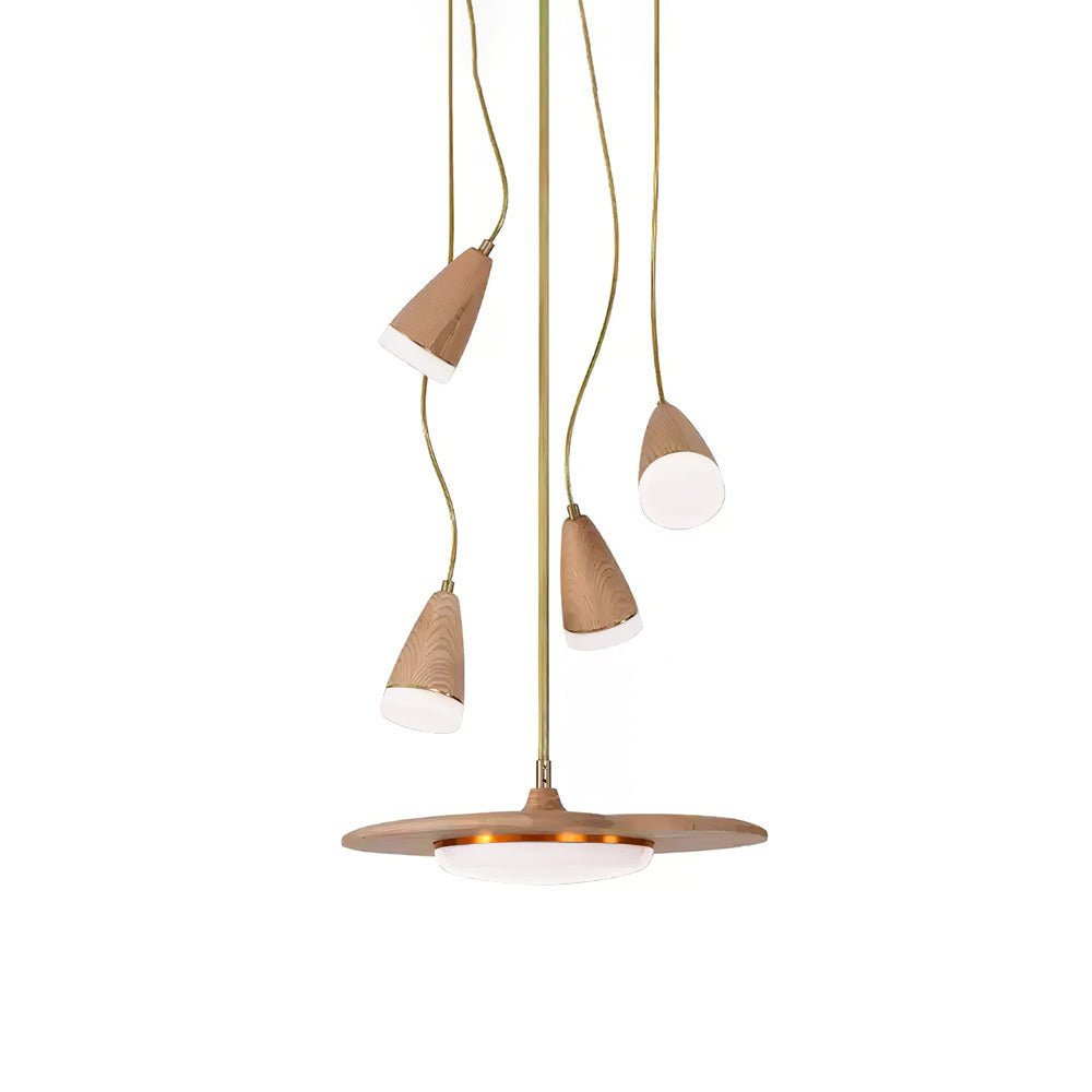 Lustre Dauphine en bois et métal – vue 13