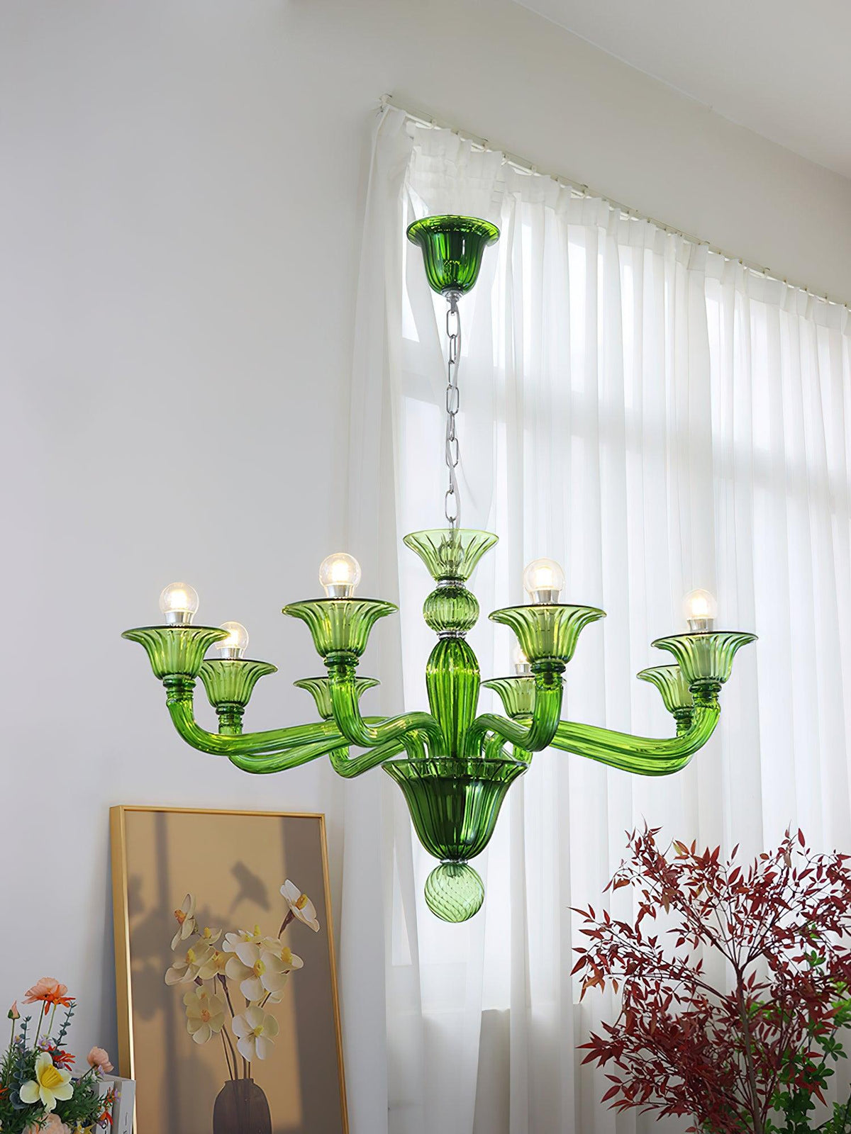 Lustre Néroli en verre et métal – vue 52