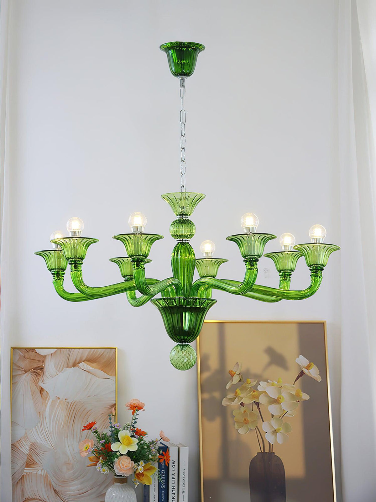 Lustre Néroli en verre et métal – vue 14