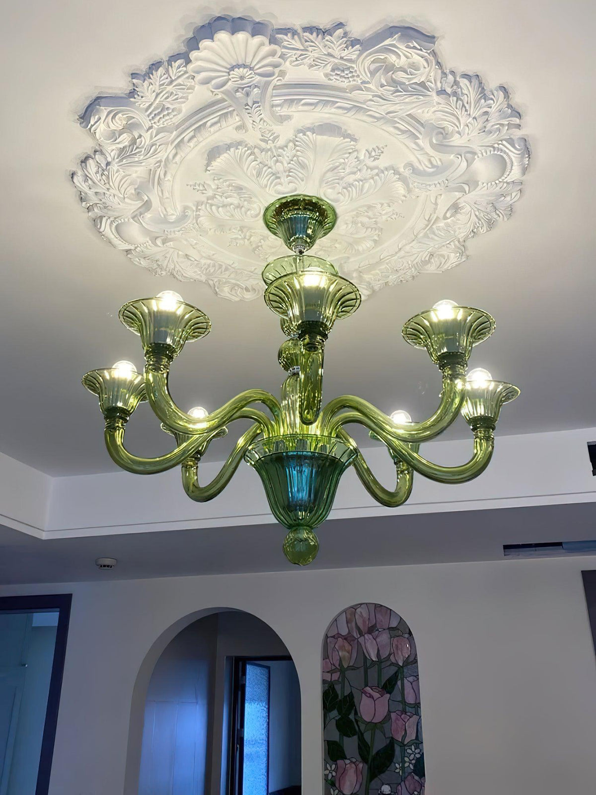 Lustre Néroli en verre et métal – vue 19