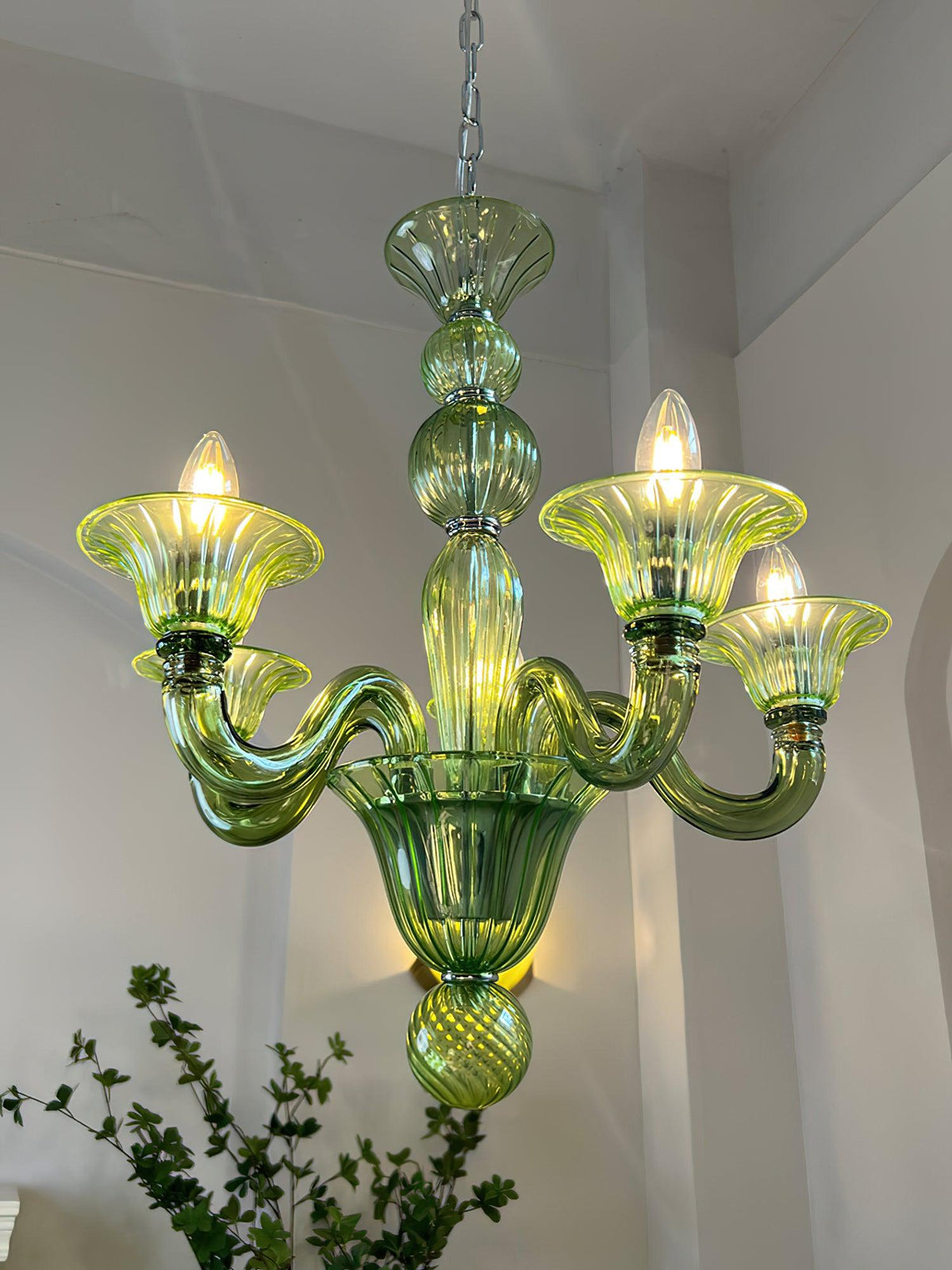 Lustre Néroli en verre et métal – vue 25