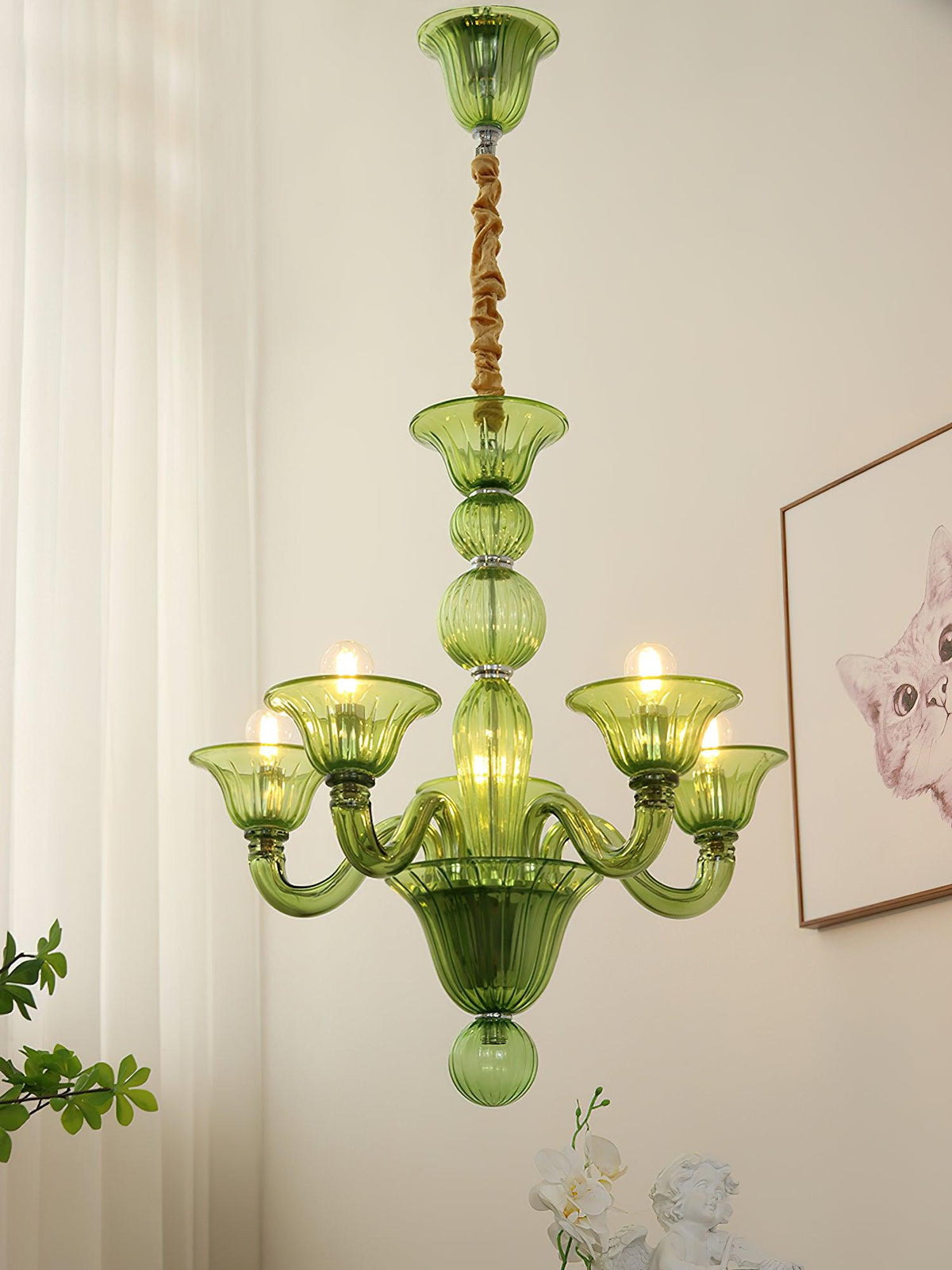 Lustre Néroli en verre et métal – vue 27