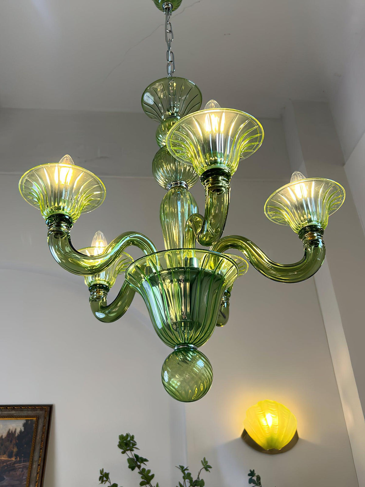 Lustre Néroli en verre et métal – vue 30