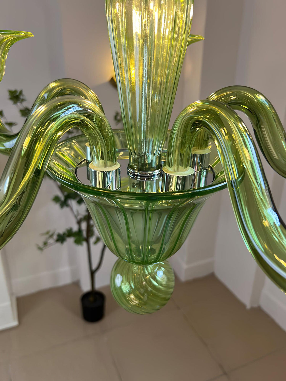 Lustre Néroli en verre et métal – vue 38