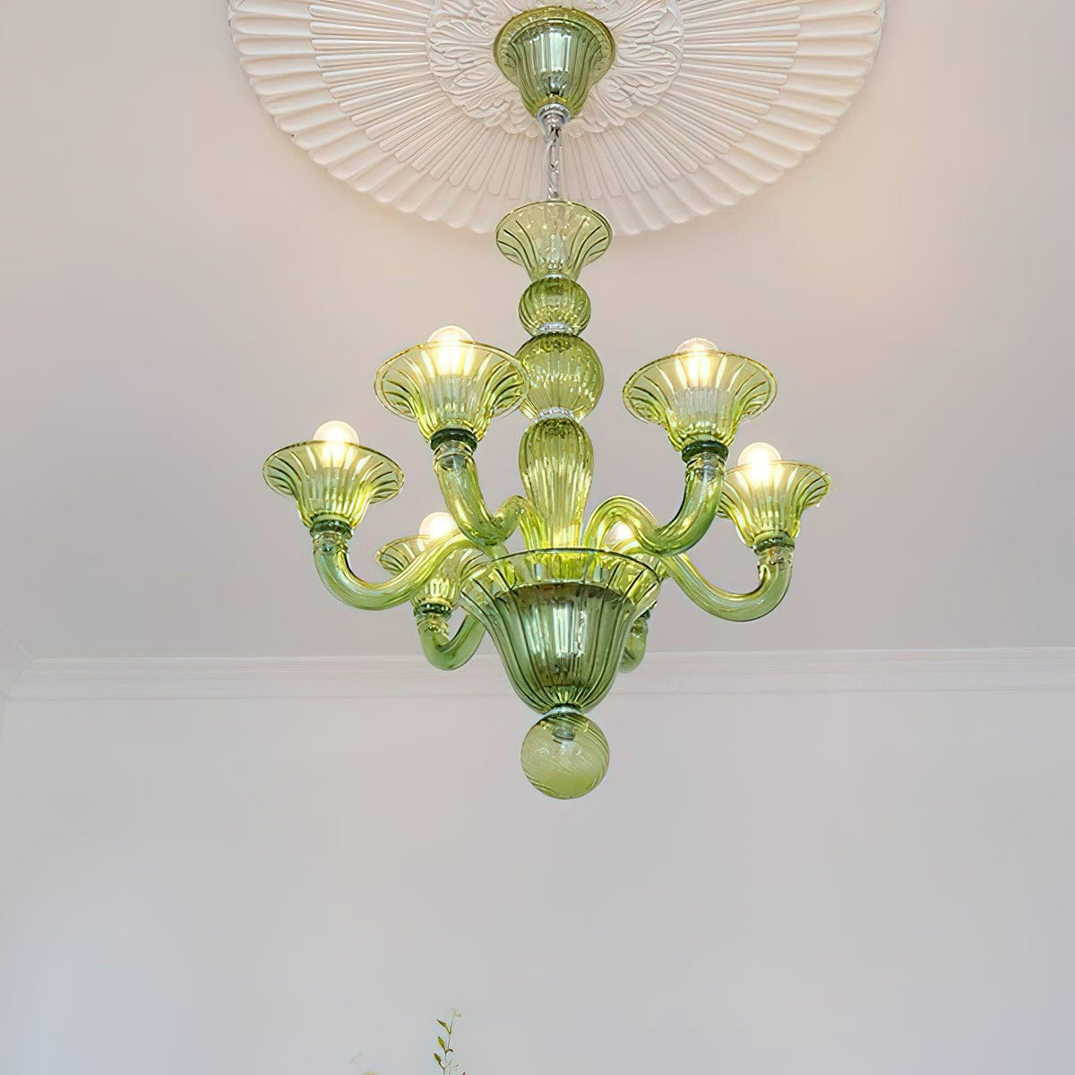 Lustre Néroli en verre et métal – vue 12