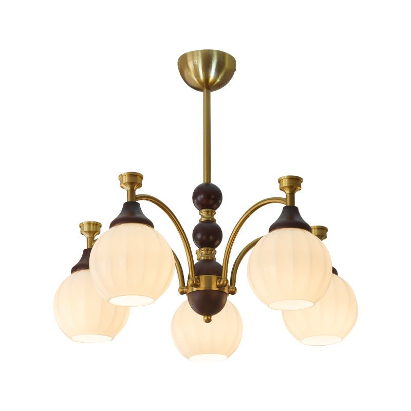 Lustre Automne en bois et verre – vue 6