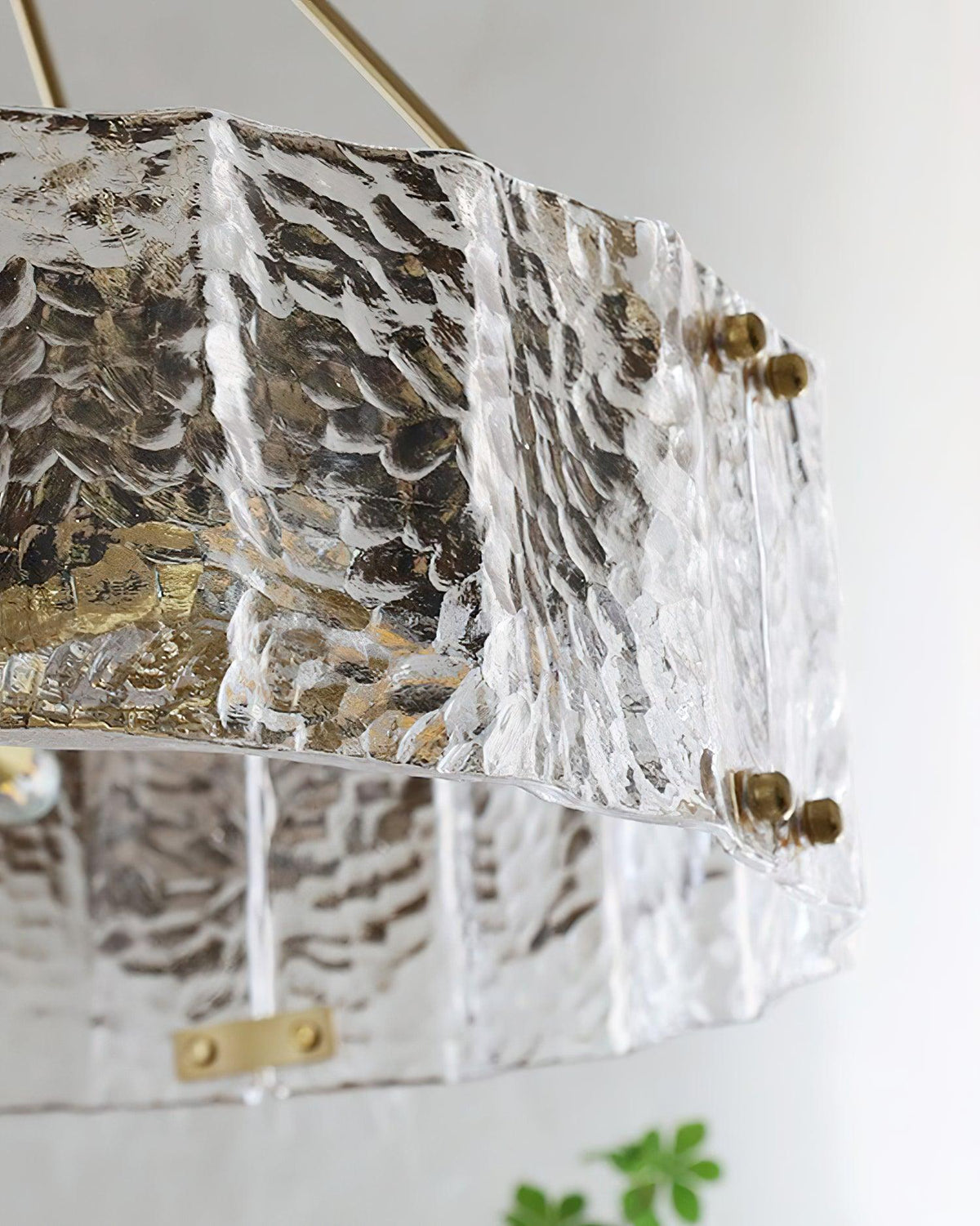 Lustre Antibes en verre et fer – vue 14
