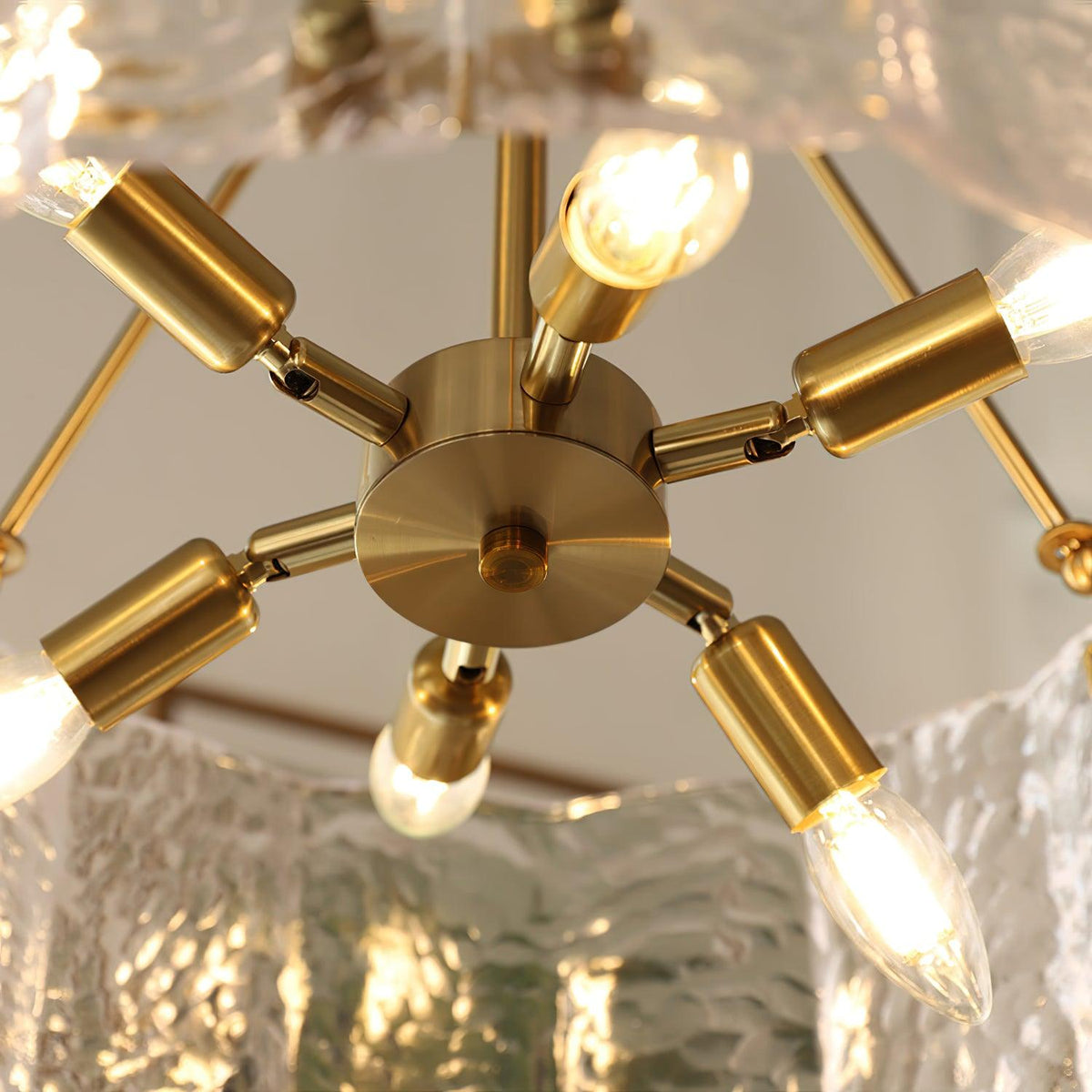 Lustre Antibes en verre et fer – vue 15