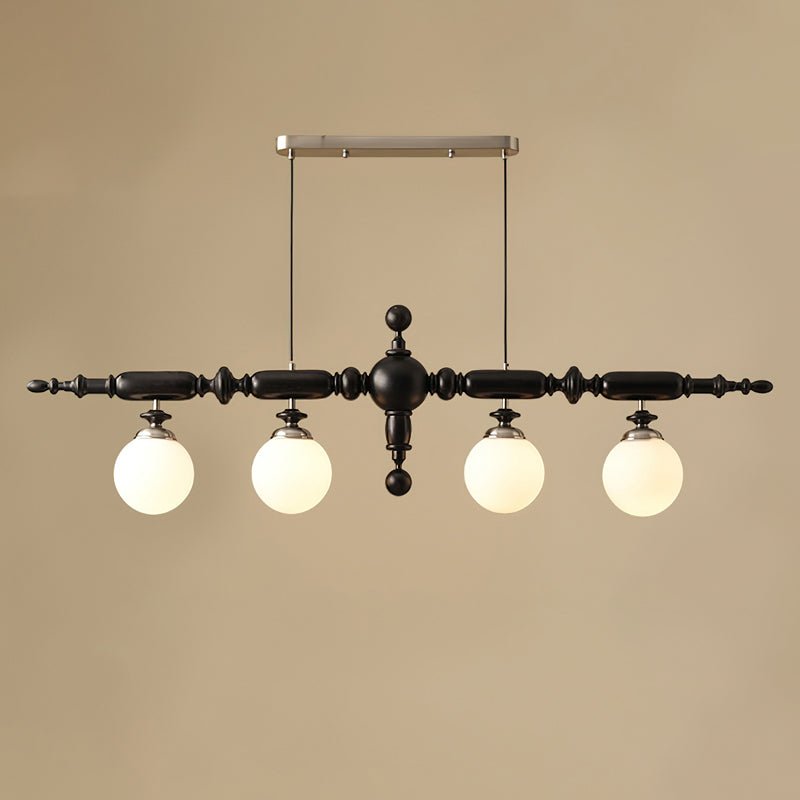 Lustre Carillon en verre et bois – vue 16