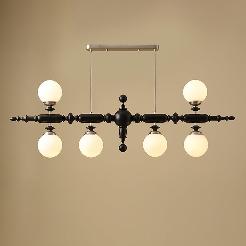 Lustre Carillon en verre et bois – vue 12