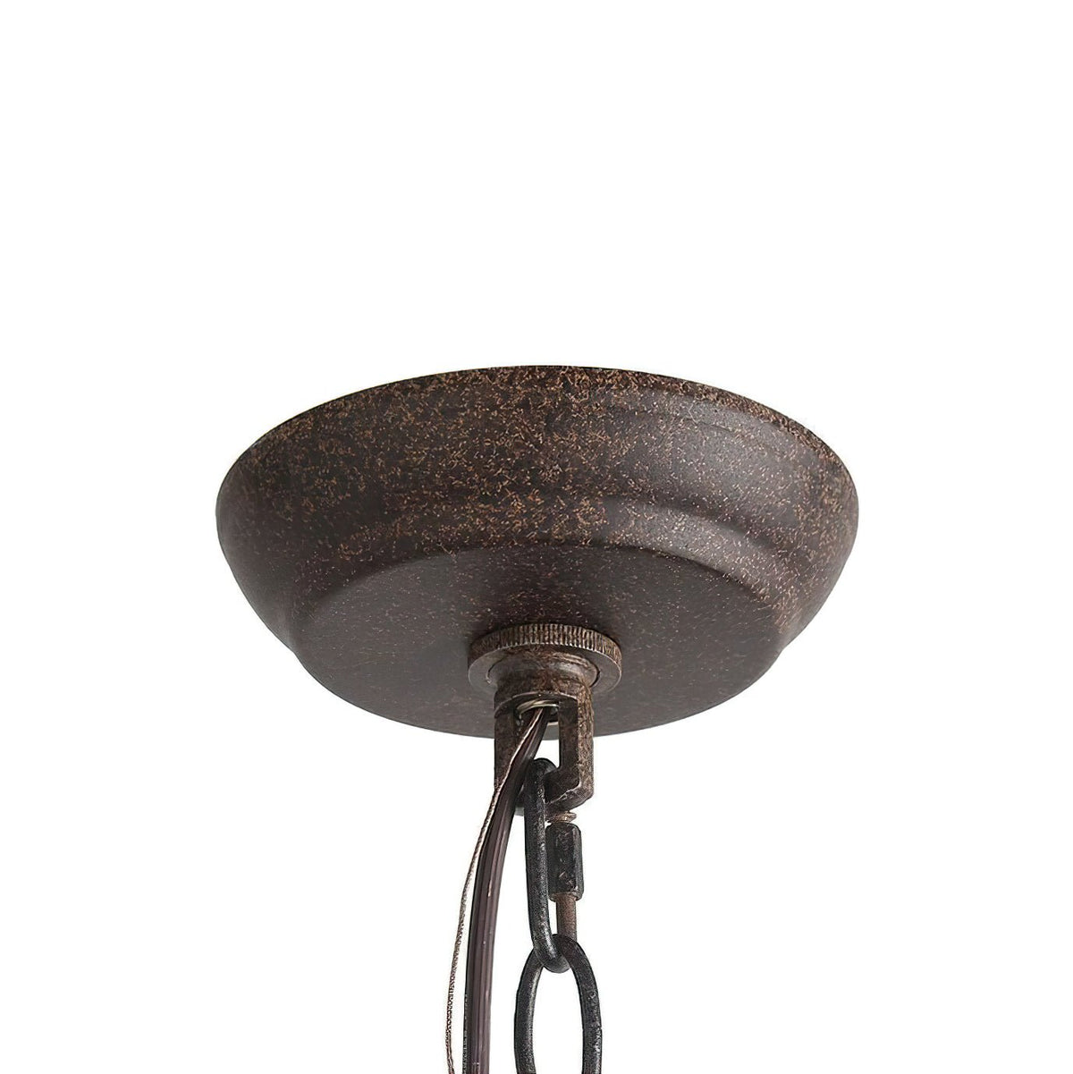 Lustre Horloge en bois et métal – vue 12