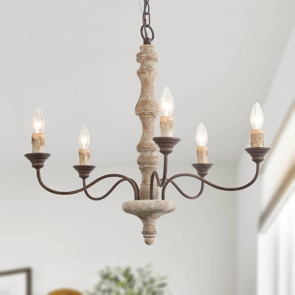 Lustre Horloge en bois et métal – vue 37