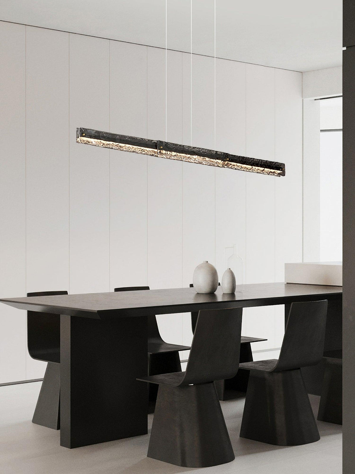 Suspension Cime en verre et laiton – vue 10